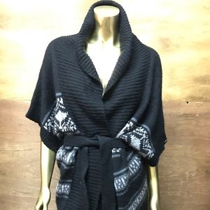 Sweater Cardigan Wrap  w/Belt